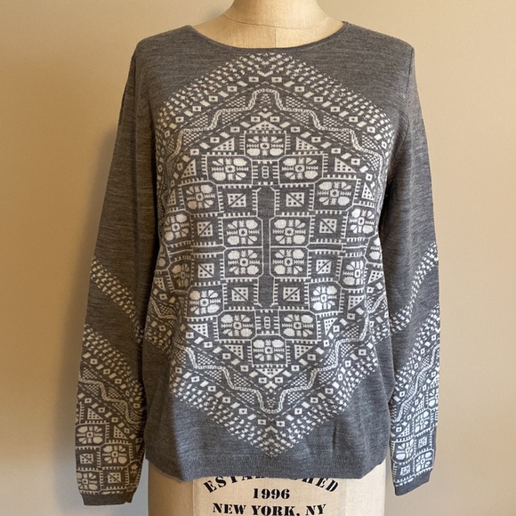 J Crew Merino scarf sweater size Large - Picture 2 of 6